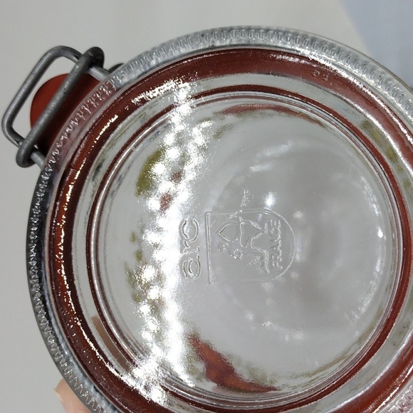 Vintage Arc France Spice of Life Print Glass Hinged Canister‎ 1 Liter - Picture 6 of 13